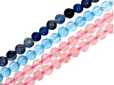 Multi-Stone Round appx 6mm Bead Strand Set of 16 appx 14-15"