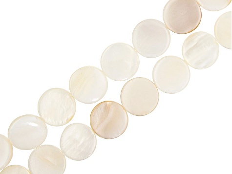 White Mother of Pearl Bead Strand Set of 8 in 4 Shapes appx 14-15"
