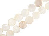 White Mother of Pearl Bead Strand Set of 8 in 4 Shapes appx 14-15"