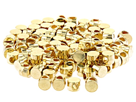 100pcs Gold Tone Alloy Rhinestone Metal Beads Large Hole Loose