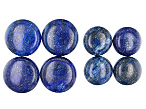 Lapis Lazuli Undrilled Cabochon Round appx 20-25mm in 2 Sizes 8 Pieces Total