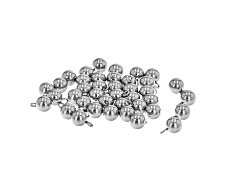 Stainless Steel appx 3-6mm Round Spacers with Attached Jump Ring in 4 Sizes 160 Pieces Total