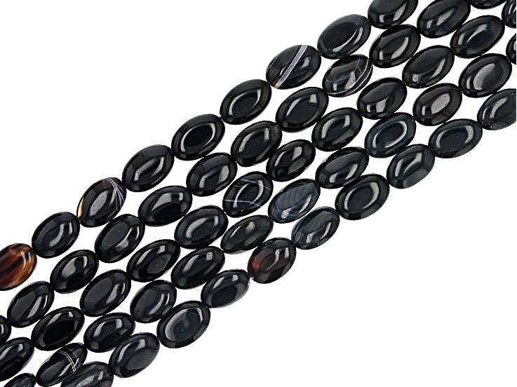 2 Strands of Hematite Oval Rice Beads Top Grade Quality 
