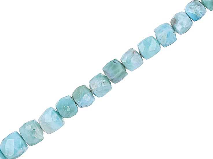 Blue Larimar 7mm Faceted Rondelles good 13