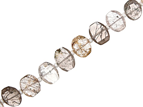 Copper Rutile Quartz Faceted appx 11x8-12x9mm Oval Shape Bead Strand appx 15-16"