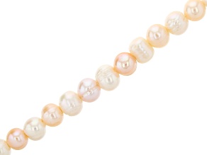 Multi-Color Cultured Freshwater Pearl appx 8-9.5mm Potato Shape Bead Strand appx 7.5-8"