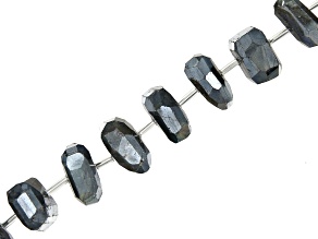 Labradorite Graduated Faceted appx 14x9-17x10mm Fancy Square Shape Bead Strand appx 15-16"