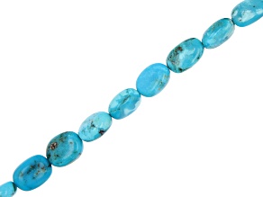Turquoise Graduated appx 7x5-11x8mm Oval Shape Bead Strand appx 15-16"