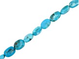Turquoise Graduated appx 7x5-11x8mm Oval Shape Bead Strand appx 15-16"