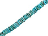 Turquoise Graduated Faceted appx 4-7mm Wheel Shape Bead Strand appx 15-16"