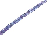 Tanzanite Graduated appx 3.5-6mm Faceted Bead Strand appx 15-16"