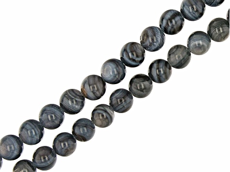 Shell and Mother of Pearl Round appx 5-6.5mm Bead Strand Set of 6 in 3 Colors appx 15-16"