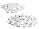 Rainbow Coated Crystal Glass Faceted Briolette Shape Top Drilled Beads 175 Pieces Total