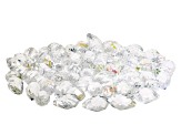 Rainbow Coated Crystal Glass Faceted Briolette Shape Top Drilled Beads 175 Pieces Total
