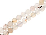 Agate appx 4-6.5mm Round Bead Strand Set of 8 appx 13-13.75"
