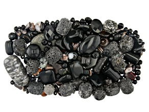 1lb. Black & Gray Shades Mixed Bead Parcel in Assorted Shapes & Sizes
