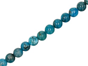 Neon Apatite appx 6mm Round Bead Strand appx 38-39"