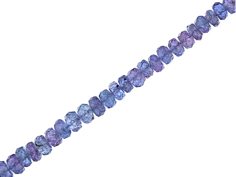 Tanzanite Faceted appx 5mm Rondelle Bead Strand appx 15-16"