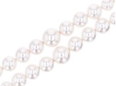 White, Golden, Gray & Multi-Color Mother of Pearl Graduated appx 6-12mm Round Bead Strand Set of 8