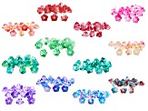 Crystal Glass appx 8x5mm Tulip Cap Flower Shape Beads in 12 Styles 180 Pieces Total