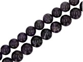 Cape Amethyst appx 10-12mm Round Bead Strand Set of 2 appx 14-15"
