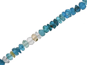 Multi-Stone Appx 3-4mm Faceted Irregular Rondelle Bead Strand Appx 14"