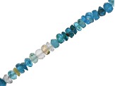 Multi-Stone Appx 3-4mm Faceted Irregular Rondelle Bead Strand Appx 14"