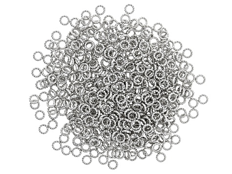 Twisted Rope Design Appx 5x1.25mm appx 3mm Hole Spacer Beads in Silver Tone Appx 500 Pieces