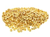 Swirl Design Large Hole Spacer Beads in Gold Tone Appx 1,000 Pieces Total