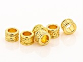 Swirl Design Large Hole Spacer Beads in Gold Tone Appx 1,000 Pieces Total
