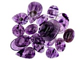 Amethyst Undrilled Cabochon Mix Shape Parcel in Assorted Sizes appx. 15-20 Pieces