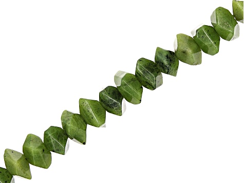 Serpentine Faceted appx 11x6mm Square Shape Bead Strand appx 14-15"
