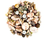 1lb Earth Tones Mixed Bead Parcel in Assorted Shapes and Sizes