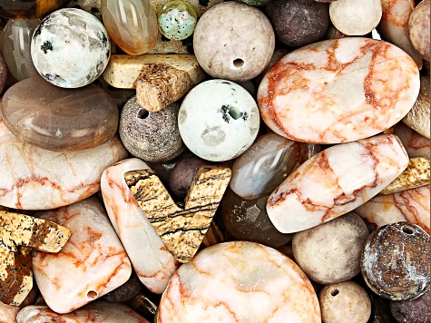 1lb Earth Tones Mixed Bead Parcel in Assorted Shapes and Sizes