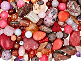 1lb Warm Shades Mixed Bead Parcel in Assorted Shapes and Sizes