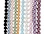 Shell Pearls appx 8mm Round Bead Strand Set of 10 in 10 Colors appx 14-15"