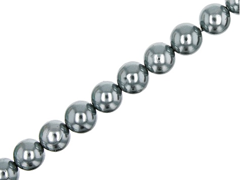 Shell Pearls appx 8mm Round Bead Strand Set of 10 in 10 Colors appx 14-15"