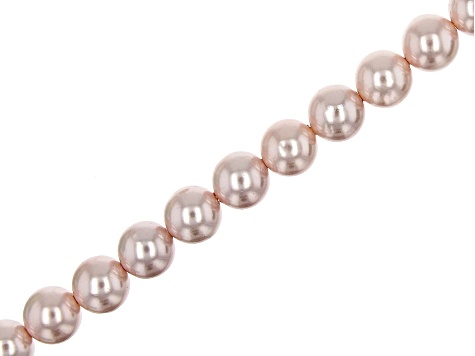 Shell Pearls appx 8mm Round Bead Strand Set of 10 in 10 Colors appx 14-15"