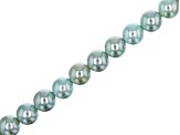 Shell Pearls appx 8mm Round Bead Strand Set of 10 in 10 Colors appx 14-15"