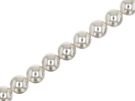 Shell Pearls appx 8mm Round Bead Strand Set of 10 in 10 Colors appx 14-15"