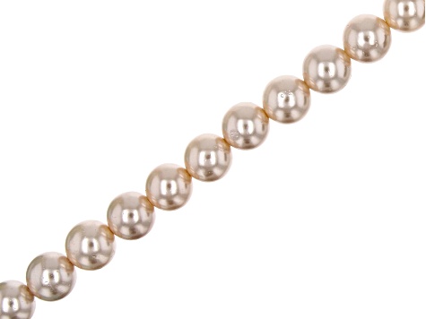 Shell Pearls appx 8mm Round Bead Strand Set of 10 in 10 Colors appx 14-15"