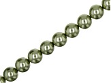 Shell Pearls appx 8mm Round Bead Strand Set of 10 in 10 Colors appx 14-15"