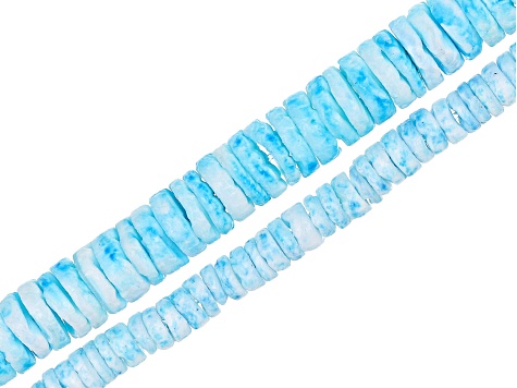Multi-Color Shell Rondelle appx 4-6mm Bead Strand Set of 13