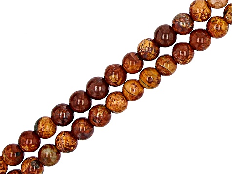 Quench-Crackled Agate appx 6mm Round Bead Strand Set of 6 in 3 Colors appx 14-15"