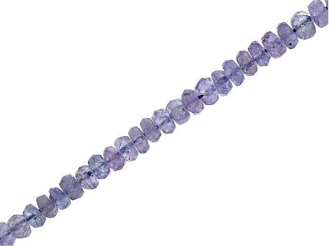 Tanzanite Faceted Rondelle Bead Strand appx 15-16"