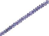 Tanzanite Faceted Rondelle Bead Strand appx 15-16"