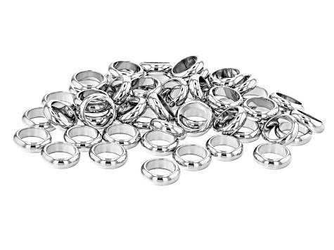 Stainless Steel Round Slider Beads in 5 Sizes appx 300 Pieces Total ...