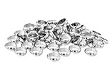 Stainless Steel Round Slider Beads in 5 Sizes appx 300 Pieces Total
