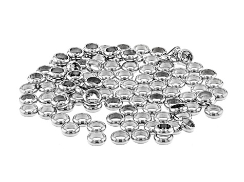 6.5mm Cube Symbol Beads, White (500 Pieces)