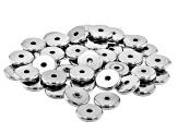 Stainless Steel Flat Round Large Hole Spacer Beads in 4 Sizes appx 300 Beads Total